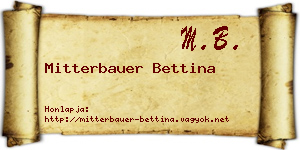 Mitterbauer Bettina névjegykártya